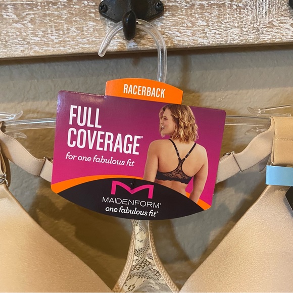 SALE NWT Full Coverage Racerback Bra in Nude - Picture 3 of 10